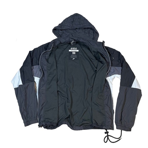 Nike Sportswear Hooded Woven Men's Jacket Anthracite Black Size S  Ar1869-060 - Picture 6 of 11